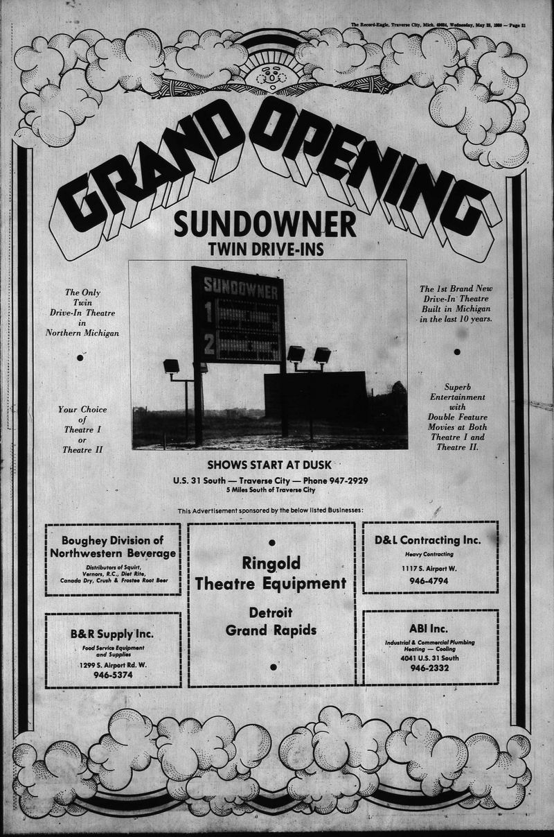 Sundowner Drive-In Theatre - Sundowner Drive In Grand Opening - May 28 1980 From Joe Perkette